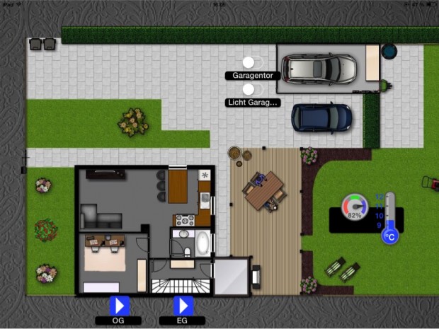 Die vom Autor selbst angepasste Oberfläche auf dem Tablet (Bild: Sascha Körnig)